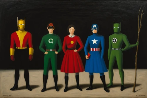 superheroes,seven citizens of the country,arrowroot family,avengers,the order of the fields,caper family,wooden figures,the avengers,costumes,group of people,personages,comic characters,contemporary witnesses,collective,avatars,the dawn family,marvels,workforce,justice league,three primary colors,Art,Artistic Painting,Artistic Painting 02