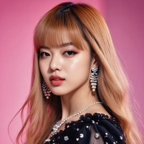 doll's facial features,miso,barbie doll,pink beauty,songpyeon,pink background,mandu,hong,princess' earring,earrings,maeuntang,social,solar,yeonsan hong,gangneoung,seo,official portrait,winner joy,joy,cube background,Photography,General,Realistic