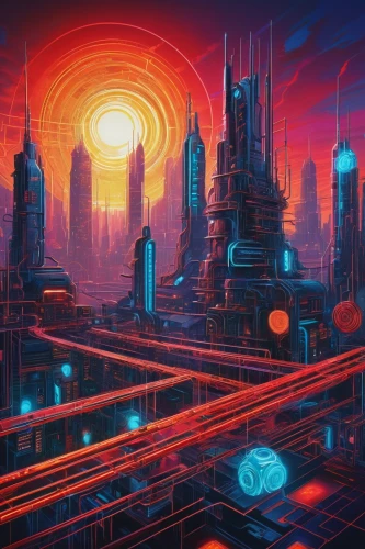 futuristic landscape,futuristic,metropolis,cityscape,scifi,dystopian,cyberpunk,dystopia,sci fiction illustration,sci - fi,sci-fi,cg artwork,cyberspace,fantasy city,colorful city,gas planet,city skyline,sci fi,vast,world digital painting,Illustration,Abstract Fantasy,Abstract Fantasy 15