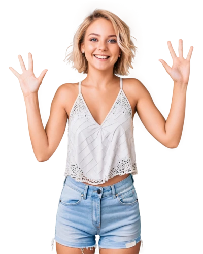 girl on a white background,girl in t-shirt,transparent background,hand sign,on a transparent background,jeans background,woman pointing,portrait background,hands behind head,girl in overalls,hand gesture,waving,hyperhidrosis,white background,pointing woman,shaka,on a white background,png transparent,hands up,align fingers,Illustration,Vector,Vector 16