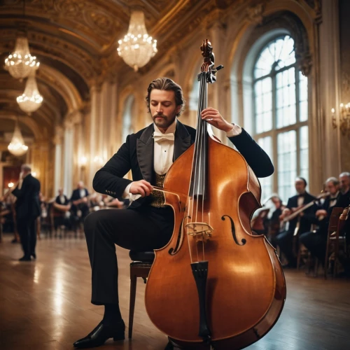 cello,octobass,violoncello,cellist,double bass,violone,arpeggione,concertmaster,orchestra,violinist,upright bass,orchesta,symphony orchestra,philharmonic orchestra,classical music,bass violin,violist,string instruments,string instrument,bowed string instrument,Photography,General,Cinematic
