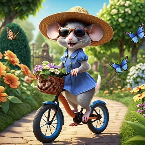 flowers in wheel barrel,ratatouille,flower delivery,flowers in basket,picking flowers,agnes,cute cartoon character,field mouse,cartoon flowers,dormouse,madagascar,flower background,floral bike,zookeeper,spring background,rataplan,rat na,tour de france,flower basket,anthropomorphized animals