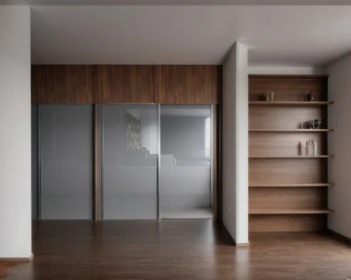 walk-in closet,room divider,sliding door,storage cabinet,hallway space,shared apartment,modern room,cupboard,one-room,home interior,armoire,an apartment,under-cabinet lighting,metal cabinet,bookcase,pantry,interior modern design,apartment,hinged doors,contemporary decor