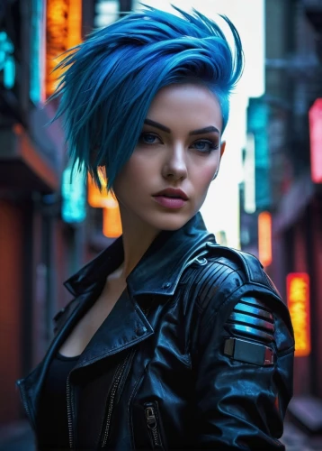 blue hair,cyberpunk,punk,pompadour,mohawk,pixie-bob,renegade,indigo,x-men,grunge,winterblueher,punk design,pixie,xmen,lis,bluejay,blu,denim background,harley,denim jacket,Photography,Documentary Photography,Documentary Photography 11