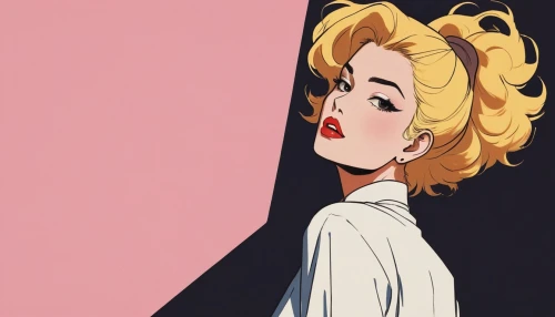 darjeeling,peach,50's style,bouffant,blond girl,pompadour,blonde woman,blonde girl,rockabella,fashion illustration,retro women,retro girl,pop art style,pop art girl,pin up girl,retro woman,modern pop art,pin-up girl,pin up,crop,Illustration,Japanese style,Japanese Style 06