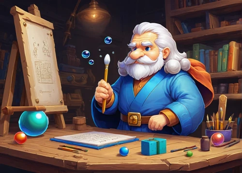 scholar,tutor,academic,game illustration,magus,wizard,archimedes,magistrate,candlemaker,art bard,scandia gnome,tutoring,professor,theoretician physician,the wizard,ball fortune tellers,astronomer,gnome and roulette table,bard,researcher,Unique,Pixel,Pixel 02
