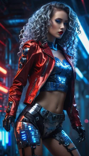 cyberpunk,birds of prey-night,futuristic,digital compositing,harley,electro,cyborg,harley quinn,fantasy woman,birds of prey,sci fi,retro woman,wonder woman city,visual effect lighting,cyber glasses,scifi,disco,streampunk,valerian,sci-fi,Illustration,Realistic Fantasy,Realistic Fantasy 06