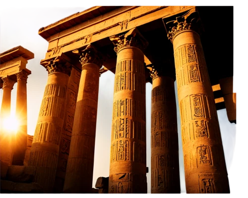 egyptian temple,doric columns,edfu,three pillars,hieroglyphs,ancient civilization,ancient greek temple,columns,egypt,pharaonic,ancient egypt,greek temple,pillars,egyptology,the ancient world,ancient egyptian,ancient roman architecture,hieroglyph,roman columns,pharaohs,Art,Classical Oil Painting,Classical Oil Painting 34