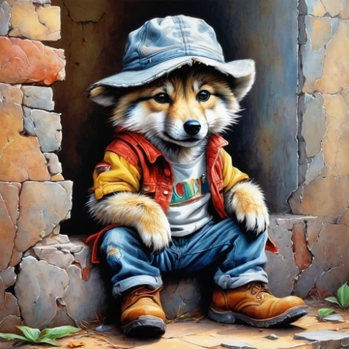 child fox,little fox,oil painting,a fox,cute fox,oil painting on canvas,fox,adorable fox,art painting,oil on canvas,street artist,fox hunting,raccoon,artist,fox in the rain,italian painter,painter,painting technique,wolf bob,oil paint