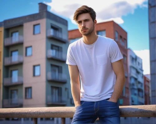 male model,young model istanbul,jeans background,isolated t-shirt,white clothing,danila bagrov,white shirt,men clothes,boy model,domů,long-sleeved t-shirt,city ​​portrait,portrait background,men's wear,tall man,cotton top,farro,photo session in torn clothes,portrait photography,bluejeans,Illustration,Realistic Fantasy,Realistic Fantasy 30