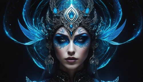 blue enchantress,ice queen,the snow queen,queen of the night,the enchantress,zodiac sign libra,fantasy portrait,priestess,aquarius,mirror of souls,zodiac sign gemini,fantasy woman,avatar,sorceress,fantasy art,star mother,god of the sea,fractalius,poseidon god face,violet head elf,Photography,Artistic Photography,Artistic Photography 12