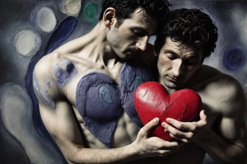 painted hearts,boxing gloves,chess boxing,boxing,bodypainting,mixed martial arts,combat sport,professional boxing,shoot boxing,colorful heart,striking combat sports,two hearts,red and blue heart on railway,broken heart,gay love,body painting,circulatory,boxing glove,forbidden love,split personality