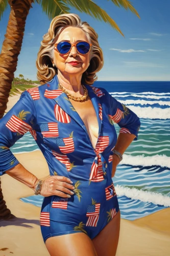 pantsuit,cuba background,one-piece swimsuit,beach background,aloha,liberia,puerto rico,president of the u s a,president of the united states,patriot,luau,2020,america,two piece swimwear,honolulu,orangina,landslide,bay of pigs,patriotic,sangria,Art,Classical Oil Painting,Classical Oil Painting 43