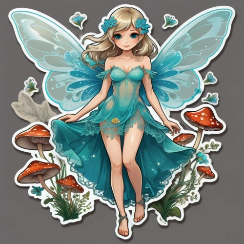 vanessa (butterfly),garden fairy,flower fairy,fairy,little girl fairy,rosa ' the fairy,faerie,rosa 'the fairy,child fairy,aurora butterfly,fairy queen,navi,fairies,fairies aloft,cupido (butterfly),julia butterfly,vintage fairies,ulysses butterfly,fairy tale character,fairy galaxy,Unique,Design,Sticker