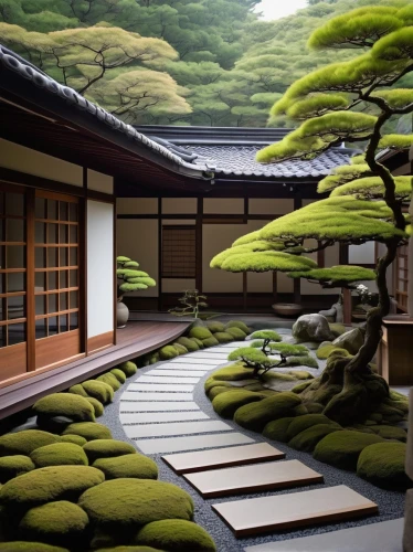 japanese zen garden,japanese architecture,zen garden,ryokan,japanese garden ornament,the japanese tree,japanese-style room,ginkaku-ji,japan garden,terraced,japan landscape,zen stones,asian architecture,gyokuro,japanese garden,beautiful japan,kyoto,silk tree,nanzen-ji,roof landscape,Conceptual Art,Oil color,Oil Color 19