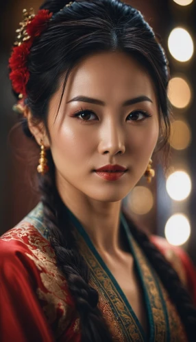 mulan,asian woman,hanbok,oriental princess,oriental girl,asian costume,vietnamese woman,geisha,inner mongolian beauty,taiwanese opera,asian culture,geisha girl,korean culture,chinese art,oriental painting,japanese woman,shuanghuan noble,vintage asian,asian vision,oriental,Photography,General,Cinematic