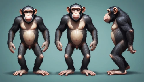 three monkeys,chimpanzee,common chimpanzee,primates,monkey family,baboons,chimp,monkeys,cercopithecus neglectus,human evolution,monkeys band,macaque,the blood breast baboons,great apes,primate,monkey gang,ape,siamang,barbary monkey,three wise monkeys