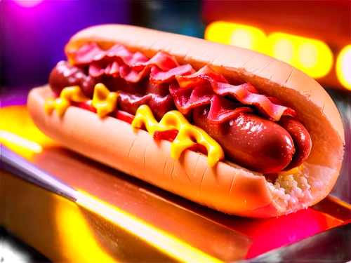 hotdog,chicago-style hot dog,hot dog,coney island hot dog,chili dog,frankfurter würstchen,bratwurst,wiener melange,dodger dog,knackwurst,hot dog stand,hot dog bun,bockwurst,scotty dogs,red dog,red sausage,schäfer dog,food photography,american food,pungsan dog,Illustration,Realistic Fantasy,Realistic Fantasy 38