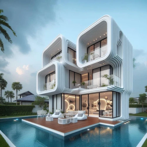 cube stilt houses,cubic house,cube house,modern architecture,modern house,luxury real estate,3d rendering,luxury property,holiday villa,frame house,beautiful home,house shape,architectural style,luxury home,tropical house,contemporary,futuristic architecture,modern style,smart home,architecture