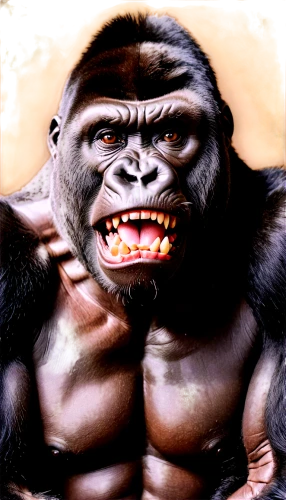 gorilla,ape,silverback,kong,chimp,chimpanzee,primate,king kong,great apes,orangutan,orang utan,cougnou,common chimpanzee,baboon,mumiy troll,neanderthal,bushmeat,war monkey,gorilla soldier,ogre,Illustration,Realistic Fantasy,Realistic Fantasy 21