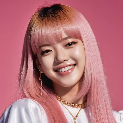 pink background,pink hair,pink beauty,joy,winner joy,color pink white,pink vector,pink double,pink,pink flamingo,baby pink,heart pink,cube background,color pink,pink lady,doll's facial features,pink white,songpyeon,natural pink,killer smile,Photography,General,Realistic