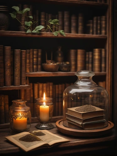 candlemaker,apothecary,tealights,book antique,antique background,vintage lantern,bookshelves,old books,tea and books,books,candlelights,the books,book glasses,potions,bookcase,coffee and books,candlelight,still life photography,bedside table,bookshop,Photography,Fashion Photography,Fashion Photography 09