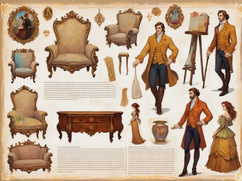 antique furniture,digiscrap,illustrations,costume design,the victorian era,armoire,chest of drawers,dresser,victorian fashion,frock coat,cordwainer,dollhouse accessory,game illustration,mahogany family,furniture,victorian style,china cabinet,chiffonier,clotheshorse,xix century,Unique,Design,Character Design