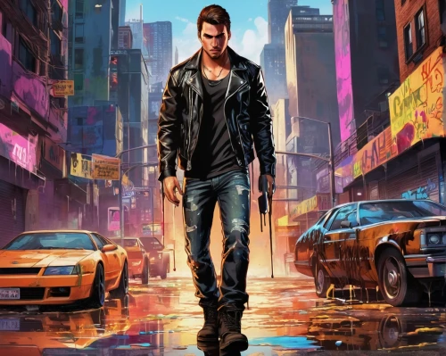 sci fiction illustration,game illustration,cyberpunk,a pedestrian,pedestrian,action-adventure game,renegade,game art,terminator,book cover,cg artwork,background images,main character,mobile video game vector background,black city,android game,mystery book cover,world digital painting,city highway,street canyon,Conceptual Art,Graffiti Art,Graffiti Art 08