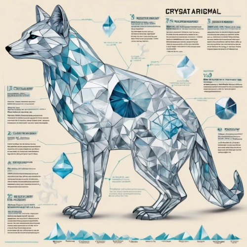 constellation wolf,geometrical animal,canidae,ice crystal,arctic fox,crystal,geometrical cougar,gray wolf,crystalline,boreal,animal icons,armored animal,ancient dog breeds,winter animals,grey fox,crystal structure,european wolf,south american gray fox,vector infographic,heraldic animal,Unique,Design,Infographics