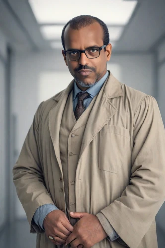 television character,black businessman,doctor,medical icon,cartoon doctor,theoretician physician,detective,female doctor,covid doctor,a black man on a suit,the doctor,professor,black professional,suit actor,maroni,dr,luther,physician,spy,spy-glass,Photography,Realistic