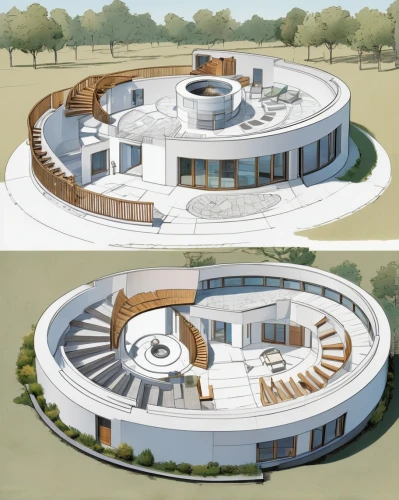 school design,round house,3d rendering,eco-construction,renovation,circle design,development concept,eco hotel,build by mirza golam pir,architect plan,modern architecture,new housing development,house drawing,house shape,round hut,sky space concept,large home,roof domes,solar cell base,core renovation,Unique,Design,Infographics
