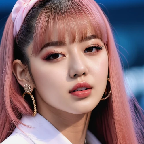 pink beauty,doll's facial features,sakura,joy,songpyeon,guk,pink hair,hojuela,seo,lip,mandu,yeonsan hong,miso,rosie,ren,ziu,porcelain doll,yulan magnolia,maeuntang,dark pink in colour,Photography,General,Realistic