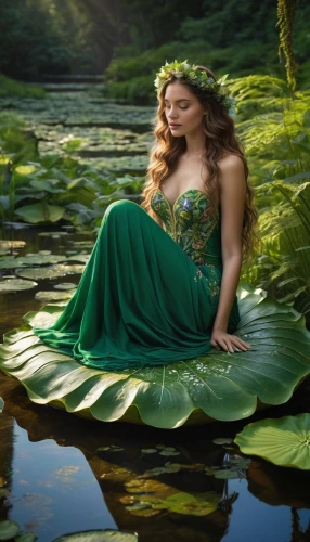 celtic woman,water nymph,lily pad,green mermaid scale,rusalka,lily pads,nymphaea,girl on the river,waterlily,celtic queen,water lilly,water lilies,water lily,lilly pond,faery,green water,the blonde in the river,lily pond,beauty in nature,anahata,Photography,General,Natural