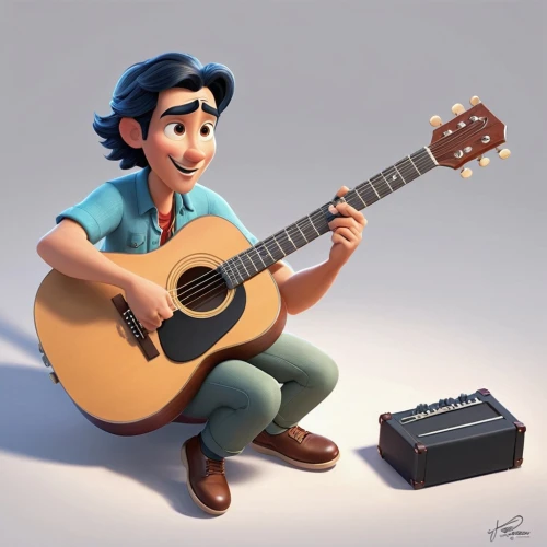 ukulele,cavaquinho,guitar player,acoustic-electric guitar,classical guitar,musician,acoustic guitar,playing the guitar,guitar,guitarist,disney character,guitor,jazz guitarist,charango,vector illustration,sock and buskin,itinerant musician,buskin,concert guitar,art bard,Unique,3D,Isometric