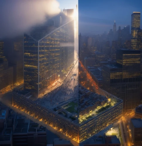 hudson yards,1 wtc,1wtc,world trade center,one world trade center,ground zero,wtc,tribute in light,urban development,skycraper,the skyscraper,skyscapers,glass building,futuristic architecture,urban towers,3d rendering,north american fog,financial district,office buildings,tall buildings,Photography,General,Realistic