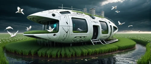 camper van isolated,helicopter,teardrop camper,spotify icon,futuristic landscape,airship,cablecar,rotorcraft,airships,hovercraft,gyroplane,eurocopter,space capsule,sky train,alien ship,microvan,green train,air ship,cube stilt houses,airboat,Conceptual Art,Sci-Fi,Sci-Fi 09