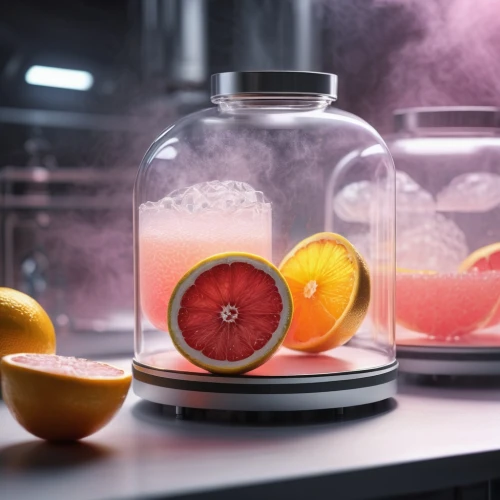 citrus juicer,fragrance teapot,grapefruit juice,infused water,electric kettle,juice glass,warming containers,fruit tea,fruitcocktail,blender,tea infuser,sousvide,home fragrance,food steamer,cocktail shaker,stovetop kettle,fruit cocktails,fruit juice,mystic light food photography,fresh orange juice,Illustration,Realistic Fantasy,Realistic Fantasy 07