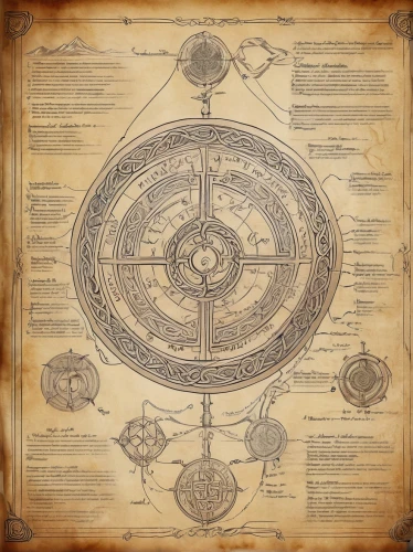 planisphere,copernican world system,dharma wheel,geocentric,harmonia macrocosmica,zodiac,mandala framework,metatron's cube,sextant,pentacle,signs of the zodiac,wind rose,planetary system,the vitruvian man,magic grimoire,treasure map,cogwheel,cartography,lord who rings,blueprint,Unique,Design,Blueprint