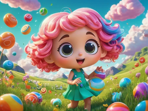 cute cartoon character,little girl with balloons,agnes,bonbon,pixie-bob,easter theme,colorful balloons,rosa ' the fairy,cg artwork,children's background,fairy galaxy,star balloons,candy island girl,frutti di bosco,child fairy,painting easter egg,little girl fairy,easter background,kids illustration,spring background,Conceptual Art,Daily,Daily 24