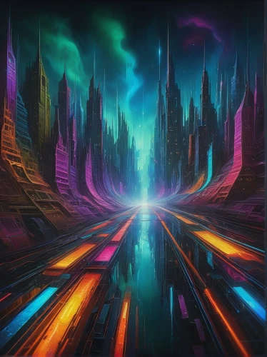 futuristic landscape,cyberspace,fantasy city,metropolis,sci fiction illustration,fantasy landscape,space art,cityscape,scifi,sci-fi,sci - fi,alien world,futuristic,sci fi,vast,city cities,3d fantasy,cyberpunk,alien planet,cg artwork,Illustration,Abstract Fantasy,Abstract Fantasy 06