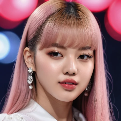 doll's facial features,joy,pink beauty,miso,barbie doll,songpyeon,pink hair,sakura,hanbok,mandu,pink background,rosie,winner joy,princess' earring,porcelain doll,ken,lip,paeonie,solar,ren,Photography,General,Realistic