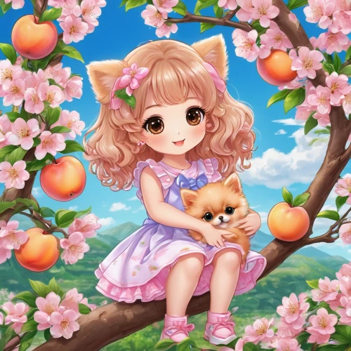 peach tree,apple tree,apricot,apple blossoms,picking apple,apple harvest,spring background,peach flower,peach color,girl picking apples,japanese sakura background,apple trees,apple orchard,cherry tree,vineyard peach,springtime background,peach,autumn background,blossoming apple tree,blossom kitten,Illustration,Japanese style,Japanese Style 01