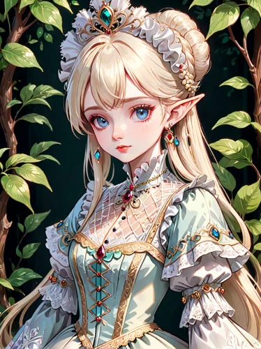 jessamine,elsa,flora,fairy tale character,lily of the field,fantasy portrait,frula,alice,spring crown,rapunzel,aurora,cinderella,victorian lady,lilly of the valley,sultana,angelica,garden fairy,elven,fairy queen,forest clover,Anime,Anime,General