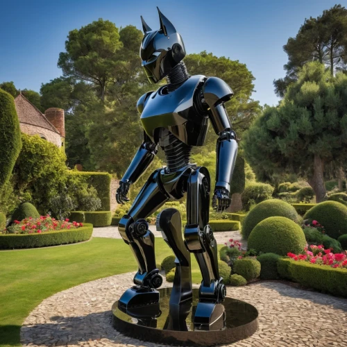 garden sculpture,garden ornament,steel sculpture,lawn ornament,garden statues,knight armor,lawn mower robot,garden decoration,metal figure,sculpture park,allies sculpture,garden decor,bolt-004,eros statue,steel man,knight village,3d figure,knight,gardener,military robot