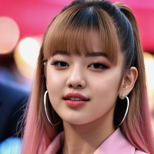 pink beauty,miso,pink background,hong,doll's facial features,sakura,songpyeon,rosie,joy,tiktok icon,hanbok,pink bow,winner joy,guk,phuquy,earrings,lip,kimjongilia,miyeok guk,mandu,Photography,General,Realistic