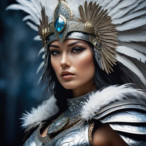 warrior woman,female warrior,athena,headdress,thracian,fantasy woman,feather headdress,fantasy art,indian headdress,goddess of justice,cleopatra,artemisia,ancient egyptian girl,headpiece,priestess,fantasy portrait,fantasy warrior,heroic fantasy,ancient costume,shamanic,Photography,Documentary Photography,Documentary Photography 15