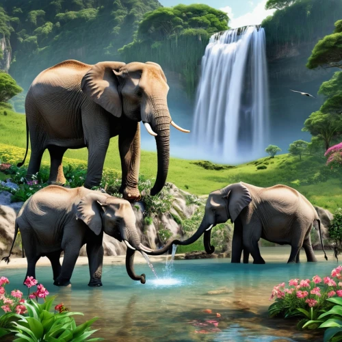 african elephants,cartoon elephants,elephants,african elephant,elephants and mammoths,elephant herd,asian elephant,watering hole,tropical animals,baby elephants,elephant camp,elephantine,african bush elephant,forest animals,circus elephant,children's background,pachyderm,indian elephant,background view nature,animal zoo,Photography,General,Realistic