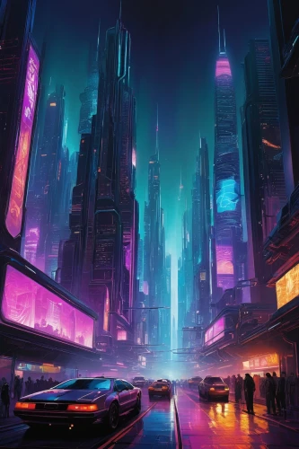 futuristic landscape,cyberpunk,fantasy city,cityscape,futuristic,metropolis,dystopian,harbour city,shanghai,hong kong,colorful city,city at night,scifi,vast,kowloon,sci-fi,sci - fi,sci fiction illustration,dystopia,cities,Illustration,American Style,American Style 06