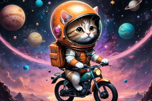 sci fiction illustration,spacesuit,cartoon cat,astronaut,space travel,cat sparrow,space suit,cat vector,red tabby,spacefill,tabby cat,astronautics,orbiting,cat image,capricorn kitz,spaceman,cosmonaut,astronomer,space art,biker,Conceptual Art,Fantasy,Fantasy 34