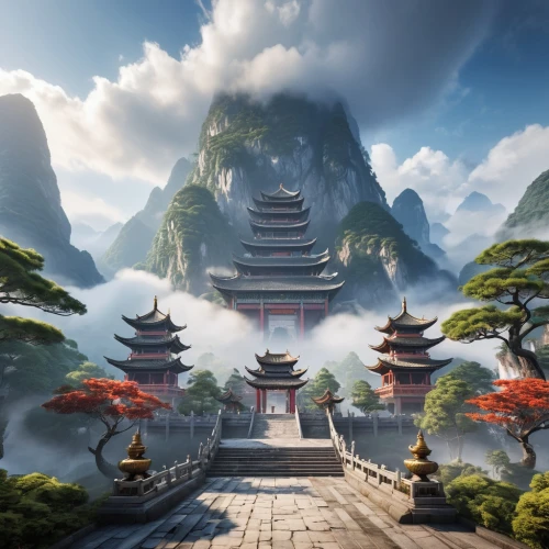 chinese temple,hall of supreme harmony,asian architecture,chinese architecture,chinese background,yunnan,tigers nest,white temple,buddhist temple,hanging temple,forbidden palace,chinese clouds,chinese art,fantasy landscape,landscape background,guizhou,huangshan maofeng,ancient city,south korea,huashan